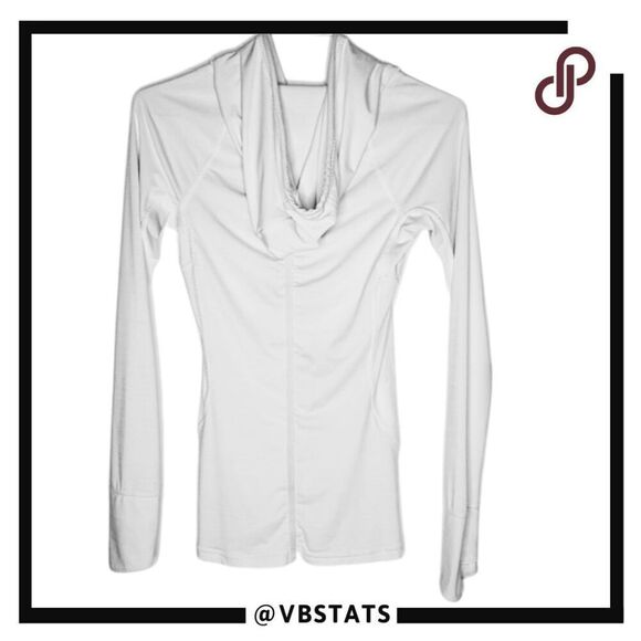 Athleta Women's Full Zip Hooded Activewear Jacket White Size Medium - Picture 2 of 6